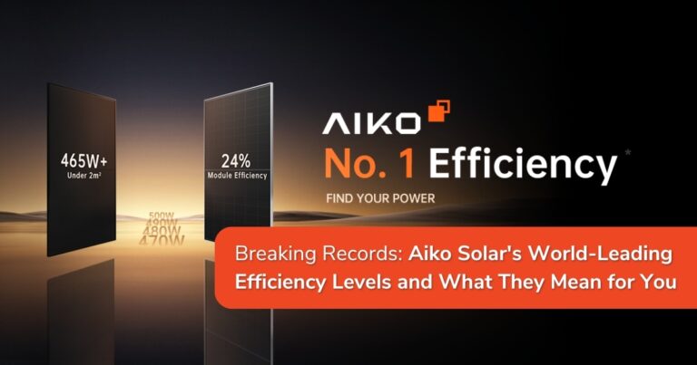 Breaking Records: Aiko Solar’s World-Leading Efficiency Levels & What They Mean for You