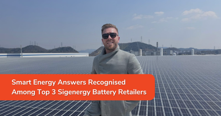 Smart Energy Answers Recognised Among Top 3 Sigenergy Battery Retailers