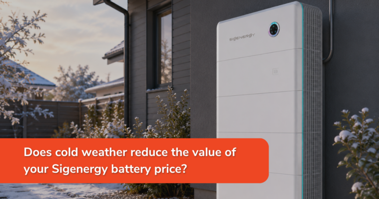 Does cold weather reduce the value of your Sigenergy battery price?