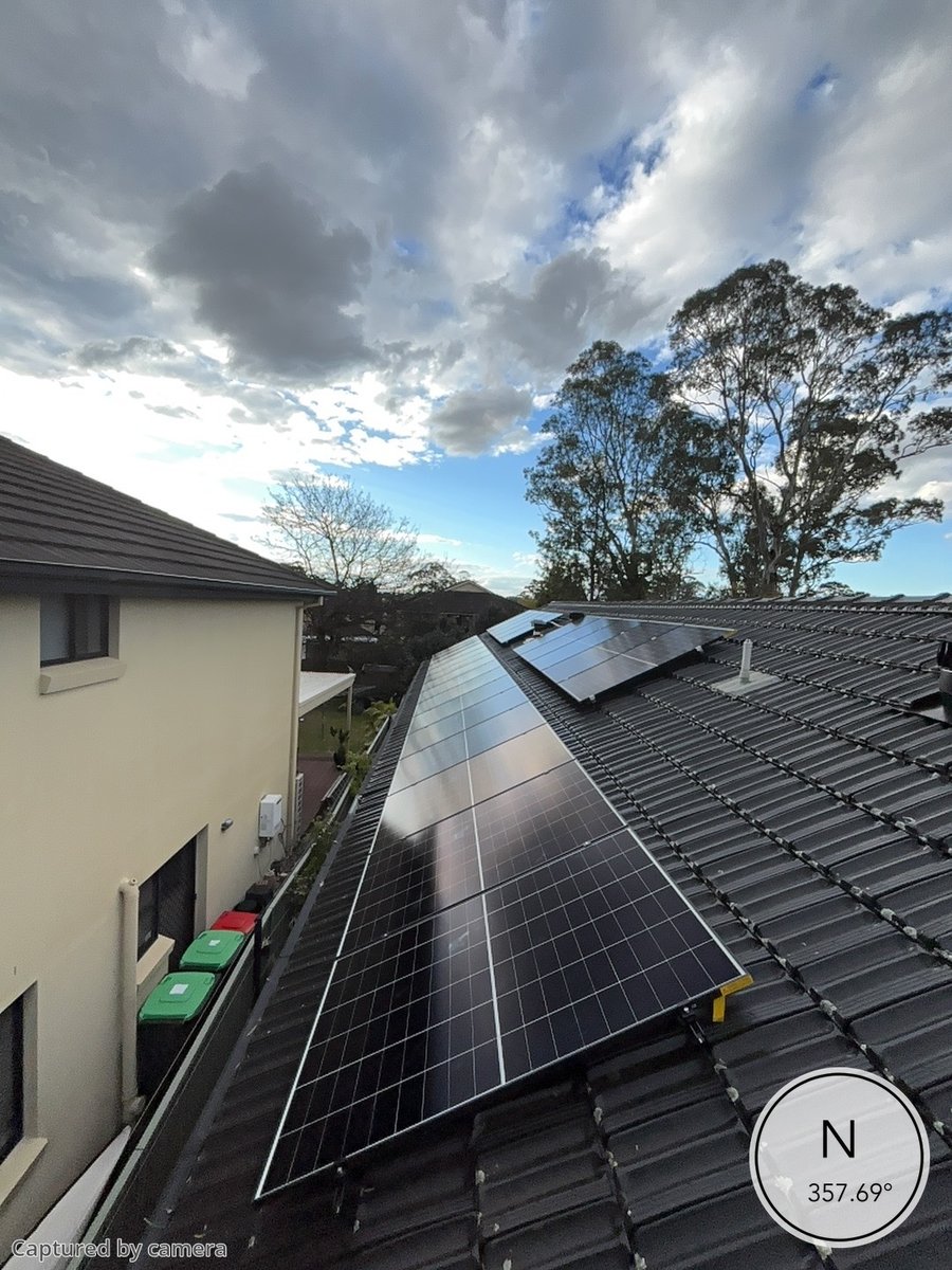 Solar panels across the roof line