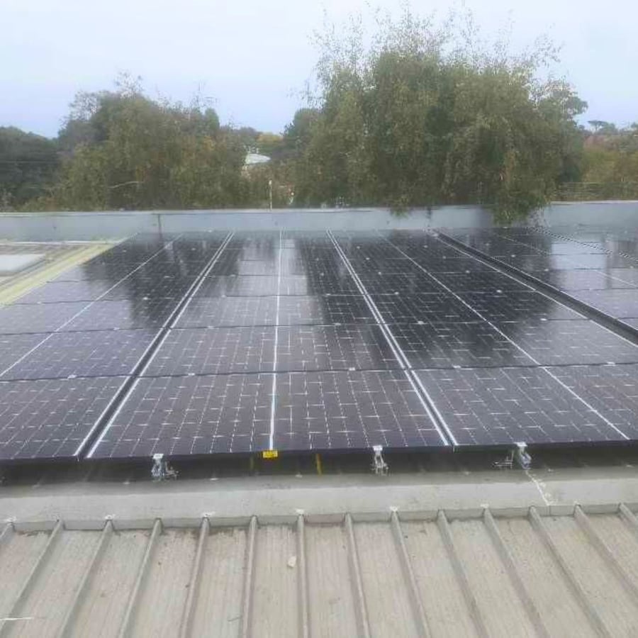 Completed 29 kW commercial solar installation