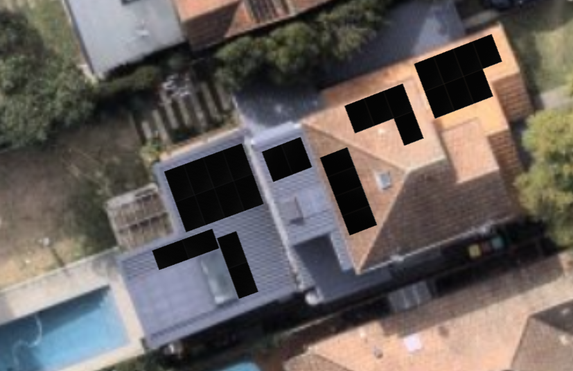 Roof layout design for the 13.19 kW system