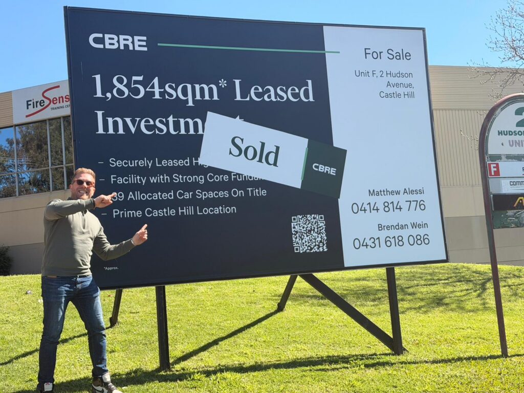 Smart Energy Answers CEO Daniel Lanzetta at Unit F, 2 Hudson Avenue, Castle Hill, following the group's $7.1 million acquisition of the 1,854 sqm industrial property. 